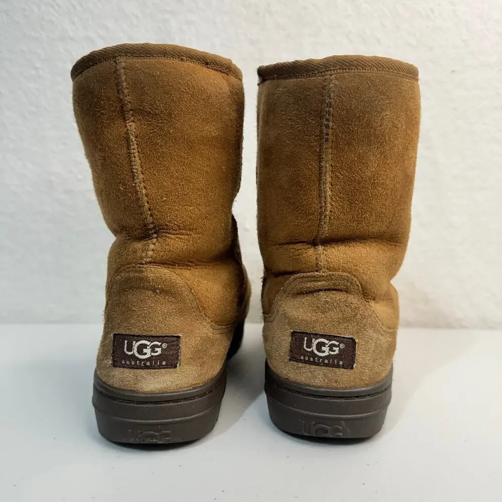 UGG Australia Classic Ultra Short Boots #5225 Chestnut Sheepskin Leather Size 9